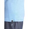 Gaiam Mens Everyday Basic Long Sleeve Crewneck Top, Standard Fit, Stretch Midweight Material(Placid Blue Heather)
