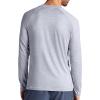 Gaiam Mens Everyday Basic Long Sleeve Crewneck Top, Standard Fit, Stretch Midweight Material(Sleet Heather)