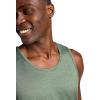 Gaiam Mens Everyday Basic Tank Top, Standard Fit, Stretch Midweight Jersey Material(Duck Green Heather)