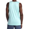 Gaiam Mens Everyday Basic Tank Top, Standard Fit, Stretch Midweight Jersey Material(Pastel Turq)