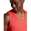 Gaiam Mens Everyday Basic Tank Top, Standard Fit, Stretch Midweight Jersey Material(Poppy Red Heather)