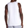 Gaiam Mens Everyday Basic Tank Top, Standard Fit, Stretch Midweight Jersey Material(Stark White)
