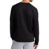 Gaiam Mens Flow State Long Sleeve Crewneck Top, Standard Fit, Stretch Midweight Material(Black)