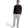 Gaiam Mens Flow State Long Sleeve Crewneck Top, Standard Fit, Stretch Midweight Material(Black)