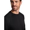 Gaiam Mens Flow State Long Sleeve Crewneck Top, Standard Fit, Stretch Midweight Material(Black)