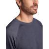 Gaiam Mens Flow State Long Sleeve Crewneck Top, Standard Fit, Stretch Midweight Material(Cool Grey Heather)