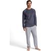 Gaiam Mens Flow State Long Sleeve Crewneck Top, Standard Fit, Stretch Midweight Material(Cool Grey Heather)