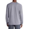 Gaiam Mens Flow State Long Sleeve Crewneck Top, Standard Fit, Stretch Midweight Material(Sleet)