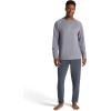 Gaiam Mens Flow State Long Sleeve Crewneck Top, Standard Fit, Stretch Midweight Material(Sleet)