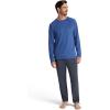 Gaiam Mens Flow State Long Sleeve Crewneck Top, Standard Fit, Stretch Midweight Material(True Navy)