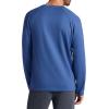 Gaiam Mens Flow State Long Sleeve Crewneck Top, Standard Fit, Stretch Midweight Material(True Navy)