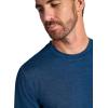 Gaiam Mens Intent Long Sleeve Crewneck Top, Standard Fit, Stretch Midweight Material(Blue Wing Teal Heather)