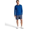 Gaiam Mens Intent Long Sleeve Crewneck Top, Standard Fit, Stretch Midweight Material(Limoges Heather)