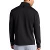 Gaiam Mens Recovery Long Sleeve Quarter-Zip, Standard Fit, Midweight Breathable Material(Black)