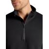 Gaiam Mens Recovery Long Sleeve Quarter-Zip, Standard Fit, Midweight Breathable Material(Black)