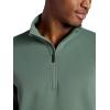 Gaiam Mens Recovery Long Sleeve Quarter-Zip, Standard Fit, Midweight Breathable Material(Duck Green)