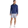Gaiam Mens Recovery Long Sleeve Quarter-Zip, Standard Fit, Midweight Breathable Material(Medieval Blue)