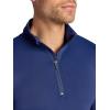 Gaiam Mens Recovery Long Sleeve Quarter-Zip, Standard Fit, Midweight Breathable Material(Medieval Blue)