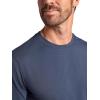 Gaiam Mens Zen Vent Short Sleeve Crewneck T-Shirt, Standard Fit, Stretch Midweight Material(Cool Grey)