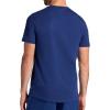 Gaiam Mens Zen Vent Short Sleeve Crewneck T-Shirt, Standard Fit, Stretch Midweight Material(Medieval Blue)