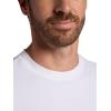 Gaiam Mens Zen Vent Short Sleeve Crewneck T-Shirt, Standard Fit, Stretch Midweight Material(Stark White)