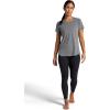 Gaiam Womens Everyday Performance Crewneck T-Shirt, Slim Fit, Stretch Lightweight Material, Moisture-Wicking(Black Heather (Tap Shoe))