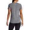 Gaiam Womens Everyday Performance Crewneck T-Shirt, Slim Fit, Stretch Lightweight Material, Moisture-Wicking(Black Heather (Tap Shoe))