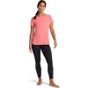 Gaiam Womens Everyday Performance Crewneck T-Shirt, Slim Fit, Stretch Lightweight Material, Moisture-Wicking(Hibiscus Heather)