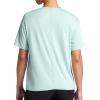 Gaiam Womens Oversized Performance T-Shirt, Oversized Fit, Stretch Lightweight Material(Blue Haze Heather)