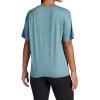 Gaiam Womens Oversized Performance T-Shirt, Oversized Fit, Stretch Lightweight Material(Goblin Blue Heather)