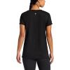Gaiam Womens Restore Rib Mix T-Shirt, Relaxed Fit, Lightweight Heathered Material, High-Low Hem(Black (Tap Shoe))