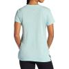 Gaiam Womens Restore Rib Mix T-Shirt, Relaxed Fit, Lightweight Heathered Material, High-Low Hem(Blue Haze)