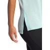 Gaiam Womens Restore Rib Mix T-Shirt, Relaxed Fit, Lightweight Heathered Material, High-Low Hem(Blue Haze)