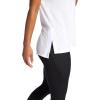 Gaiam Womens Restore Rib Mix T-Shirt, Relaxed Fit, Lightweight Heathered Material, High-Low Hem(Bright White)