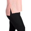 Gaiam Womens Restore Rib Mix T-Shirt, Relaxed Fit, Lightweight Heathered Material, High-Low Hem(Candlelight Peach)