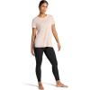 Gaiam Womens Restore Rib Mix T-Shirt, Relaxed Fit, Lightweight Heathered Material, High-Low Hem(Mushroom)