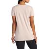 Gaiam Womens Restore Rib Mix T-Shirt, Relaxed Fit, Lightweight Heathered Material, High-Low Hem(Mushroom)