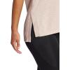Gaiam Womens Restore Rib Mix T-Shirt, Relaxed Fit, Lightweight Heathered Material, High-Low Hem(Mushroom)