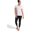 Gaiam Womens Restore Rib Mix T-Shirt, Relaxed Fit, Lightweight Heathered Material, High-Low Hem(Orchid Hush)