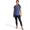 Gaiam Womens Restore Rib Mix T-Shirt, Relaxed Fit, Lightweight Heathered Material, High-Low Hem(Shadow)