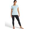 Gaiam Womens Restore Rib Mix T-Shirt, Relaxed Fit, Lightweight Heathered Material, High-Low Hem(Slate)