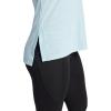 Gaiam Womens Restore Rib Mix T-Shirt, Relaxed Fit, Lightweight Heathered Material, High-Low Hem(Slate)