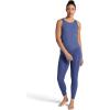 Gaiam Womens Ribbed Crewneck Tank Top, Cropped Fit, Stretch Midweight Material, Moisture-Wicking(Blue Indigo)
