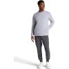 Gaiam mens Namaste Crewneck Top, Relaxed Fit, Stretch Heavyweight Terry Material(Grey Heather)