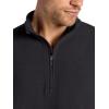 Gaiam mens Reform Long Sleeve Quarter-zip, Standard Fit, Stretch Midweight Material(Black)