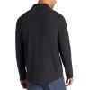 Gaiam mens Reform Long Sleeve Quarter-zip, Standard Fit, Stretch Midweight Material(Black)