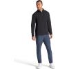 Gaiam mens Reform Long Sleeve Quarter-zip, Standard Fit, Stretch Midweight Material(Black)