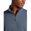Gaiam mens Reform Long Sleeve Quarter-zip, Standard Fit, Stretch Midweight Material(Cool Grey)