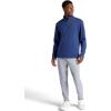 Gaiam mens Reform Long Sleeve Quarter-zip, Standard Fit, Stretch Midweight Material(Medieval Blue)