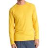 Gaiam Mens Everyday Basic Long Sleeve Crewneck Top, Standard Fit, Stretch Midweight Material(Court Heather)